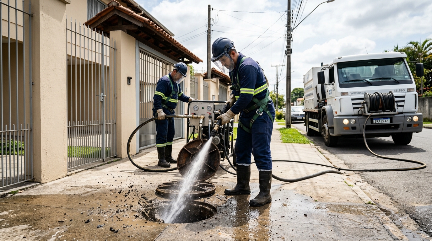Limpeza de Tubulação com Hidrojato em Porto Alegre‑RS
